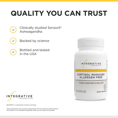 Cortisol Manager Allergen Free, 90 Count
